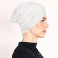 Gorro turbante elástico y suave gratis ¨C tejido de seda de leche y ajuste antideslizante ¨C disimulador del volumen del cabello ¨C multiuso para llevar bajo el pañuelo