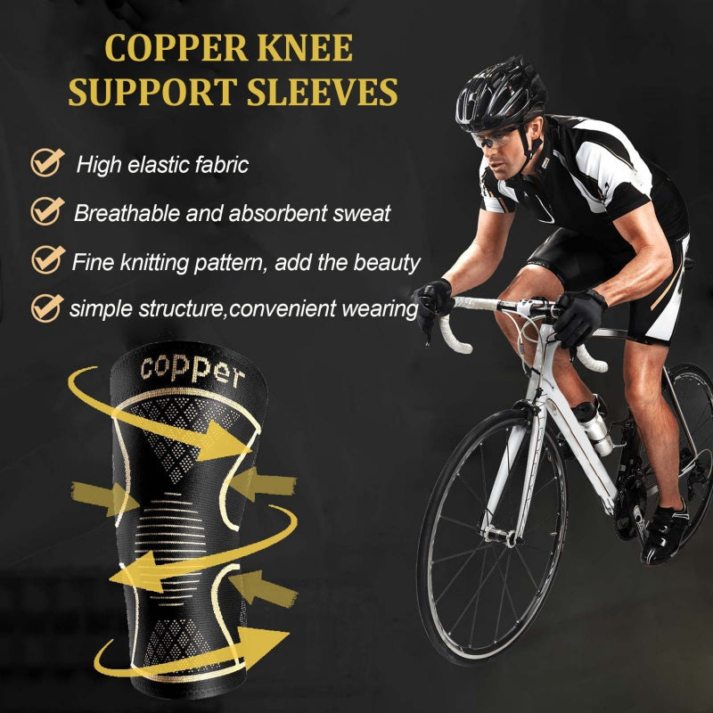 Koperen compressiekniebrace