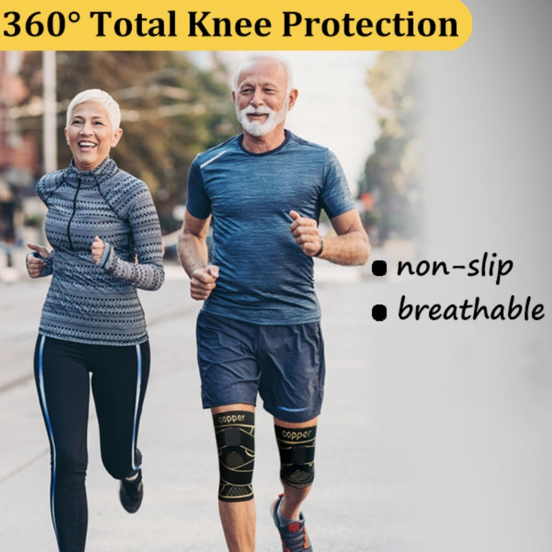 Koperen compressiekniebrace