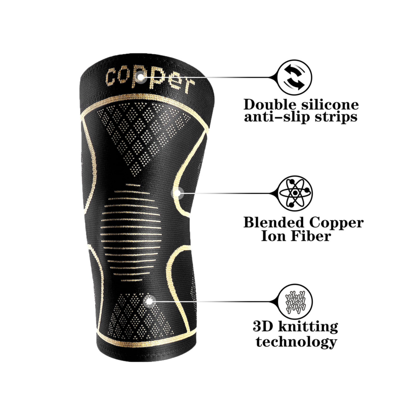 Koperen compressiekniebrace