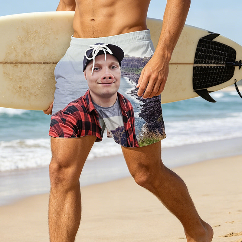Pantalones cortos de playa divertidos con estampado 3D para hombre
