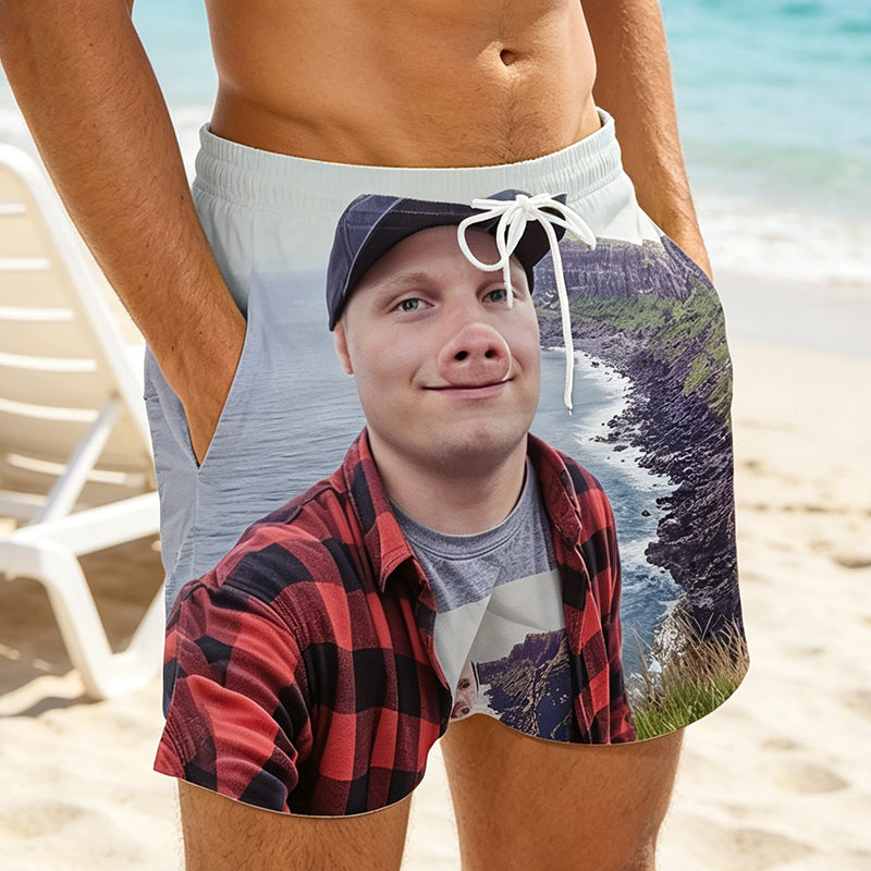 Pantalones cortos de playa divertidos con estampado 3D para hombre