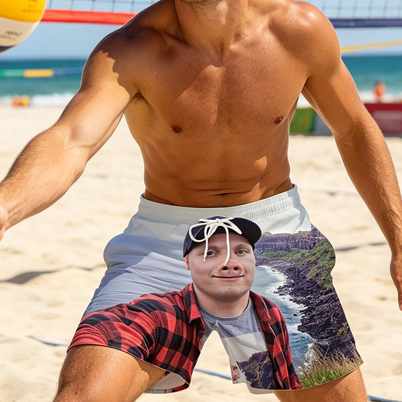 Pantalones cortos de playa divertidos con estampado 3D para hombre
