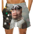 Pantalones cortos de playa divertidos con estampado 3D para hombre