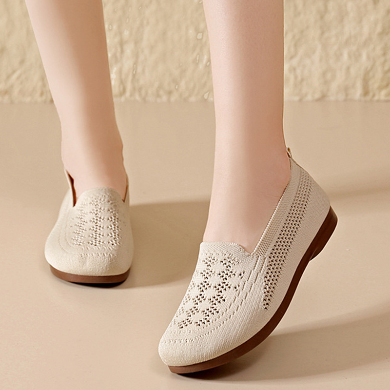 Scarpe da donna traspiranti slip-on in tessuto Flyknit