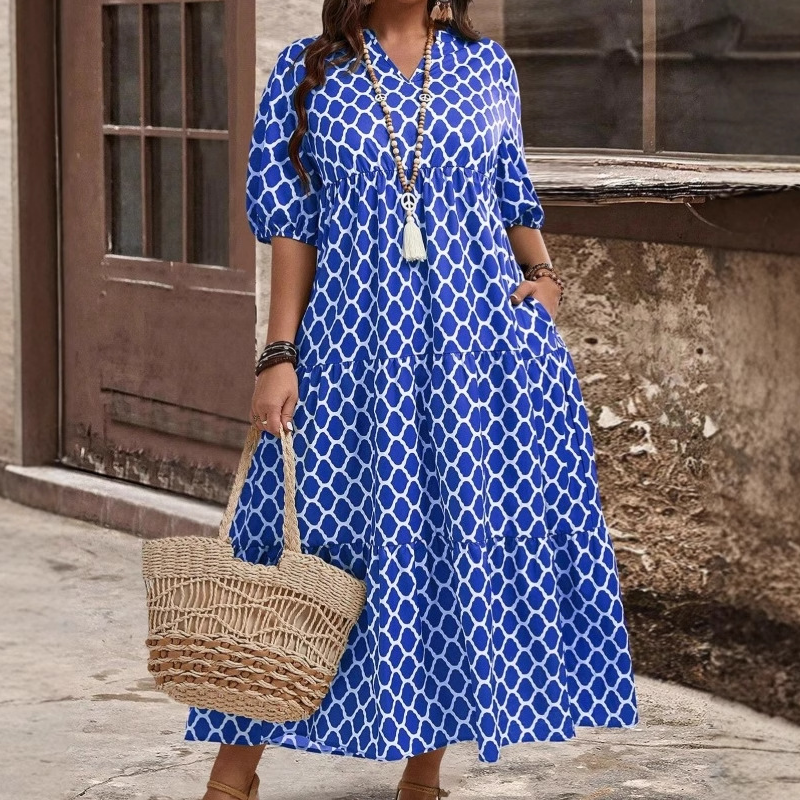 Women's Casual Bohemian Printed Maxi Dress