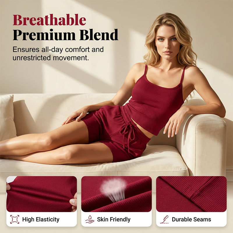 Set casual da casa composto da canotta e pantaloncini