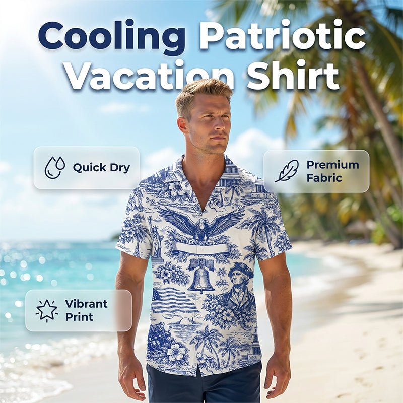 Camicia hawaiana per il 250º anniversario - patriottica, morbida e traspirante