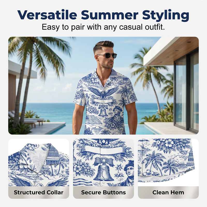 Camicia hawaiana per il 250º anniversario - patriottica, morbida e traspirante