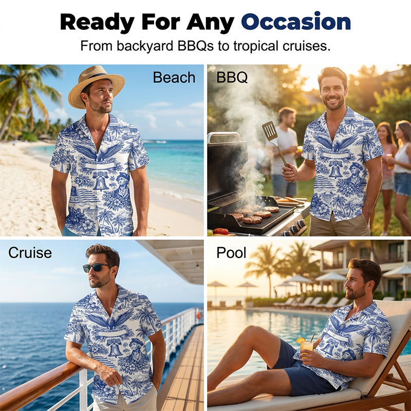 Camicia hawaiana per il 250º anniversario - patriottica, morbida e traspirante