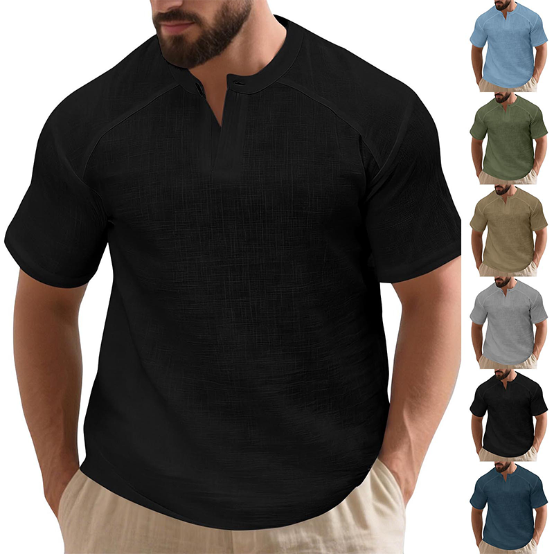 Men's Casual Solid Color Short Sleeve T-Shirt