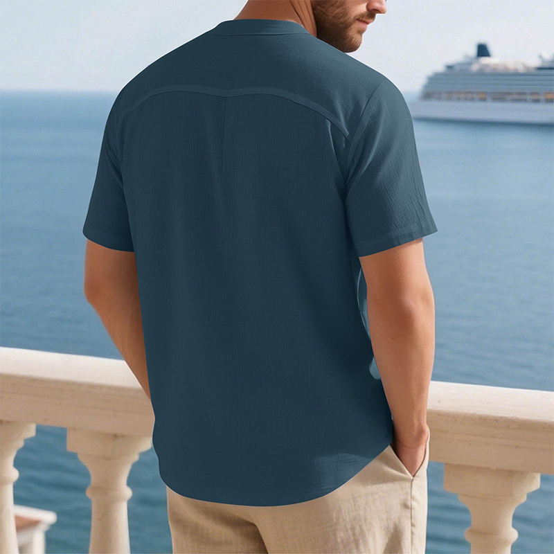 Men's Casual Solid Color Short Sleeve T-Shirt