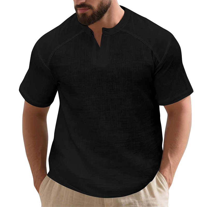 Men's Casual Solid Color Short Sleeve T-Shirt