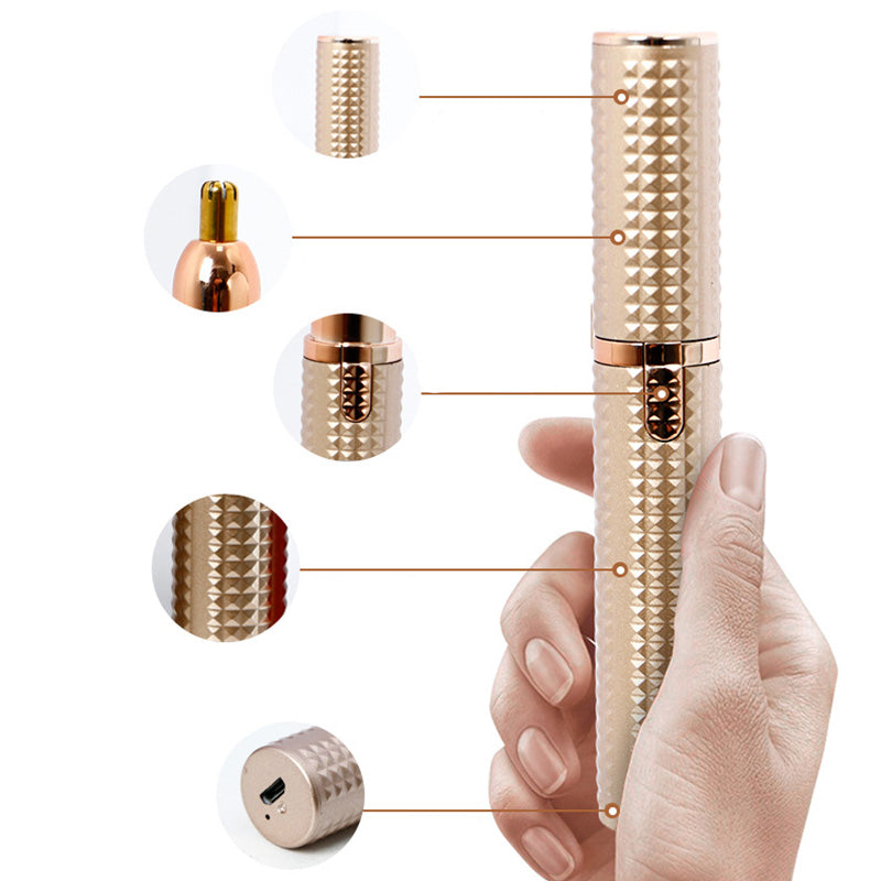 Portable Electric Eyebrow Trimmer ¨C Interchangeable Heads