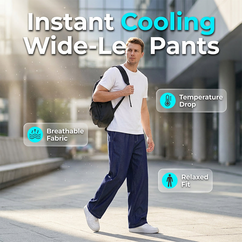 Pantalones casuales rectos de pierna ancha para hombre