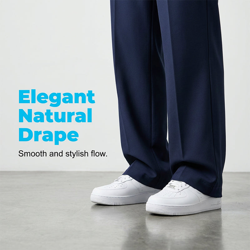 Pantalones casuales rectos de pierna ancha para hombre