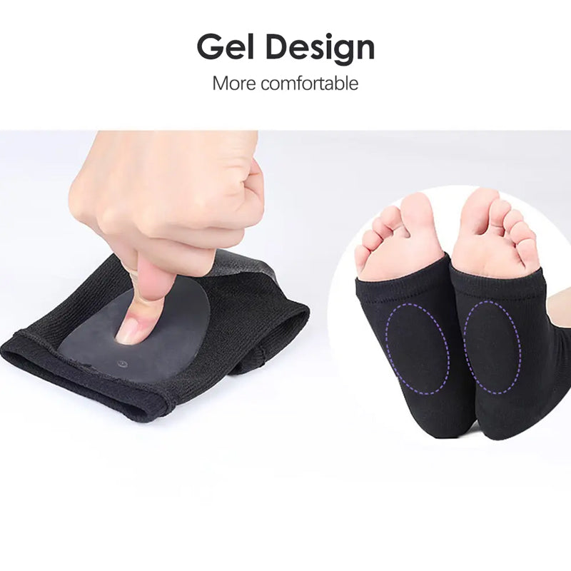Calcetines de compresión con soporte de gel para el arco del pie