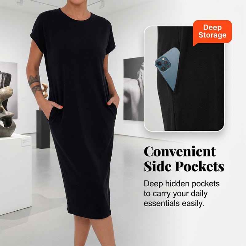 Casual T-shirtjurk voor dames met korte mouwen