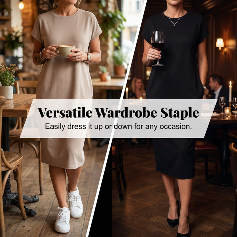 Casual T-shirtjurk voor dames met korte mouwen