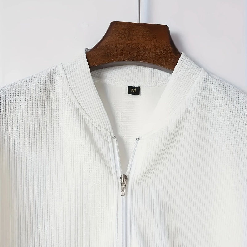 Conjunto deportivo de verano con cremallera de un cuarto para hombre