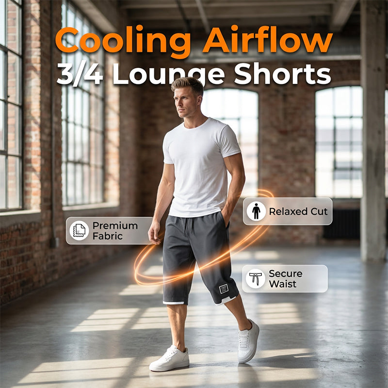 Men's Ice Silk Breathable Capri Shorts
