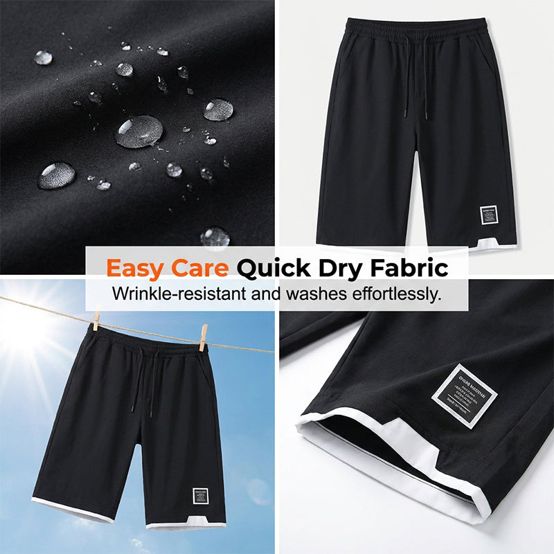Men's Ice Silk Breathable Capri Shorts