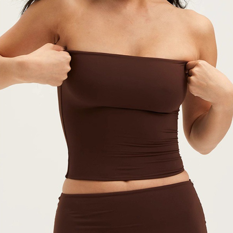 Women¡¯s Soft Solid Strapless Tube Top