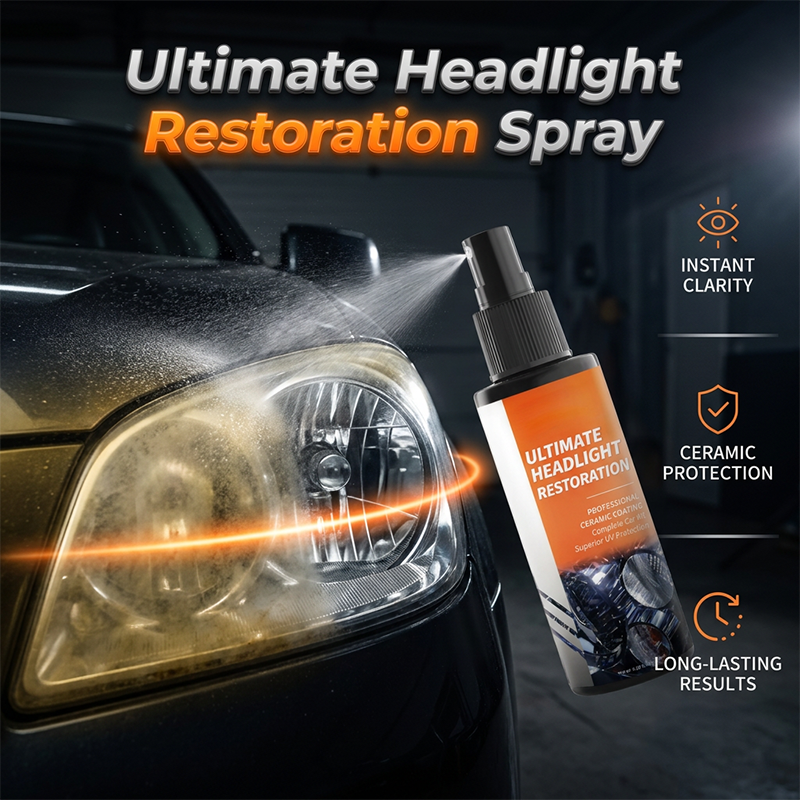 Kit spray professionale gratuito per il ripristino dei fari - Trasparenza, luminosità e guida sicura