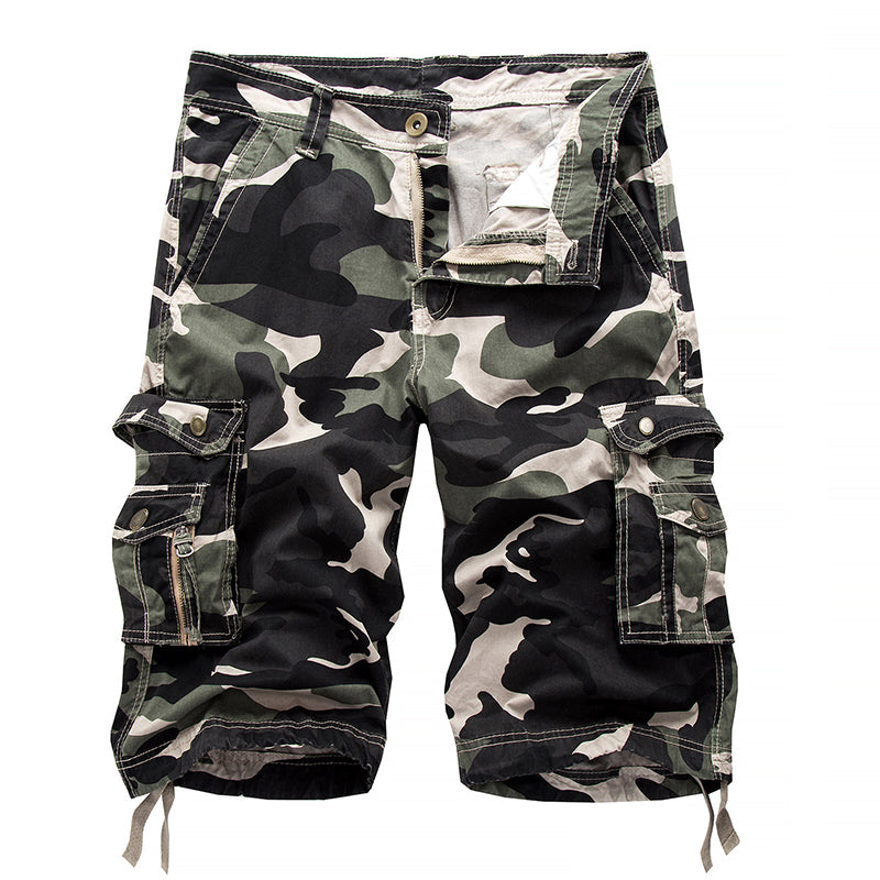 Pantalones cortos cargo de camuflaje para exteriores para hombre