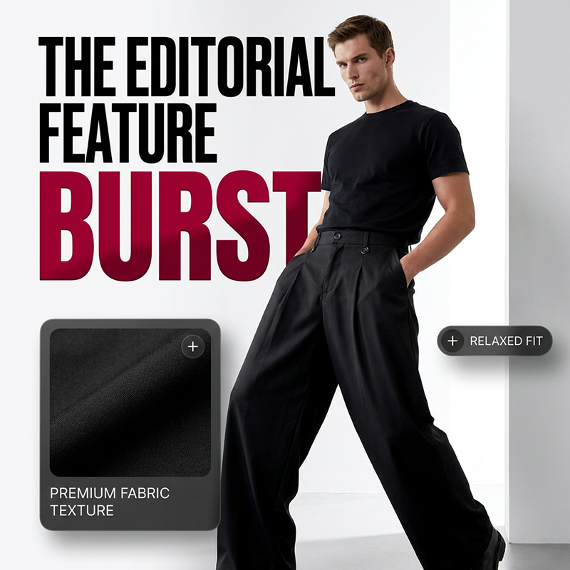 Pantalones de traje clásicos de pierna ancha para hombre ¨C resistentes a las arrugas y de corte entallado