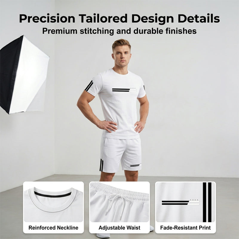Conjunto de camiseta y pantalones cortos de verano para hombre