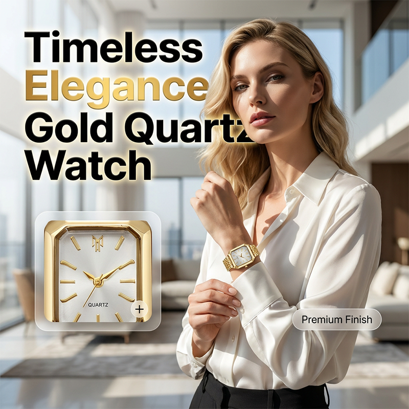 Elegant Square Quartz Watch for Women