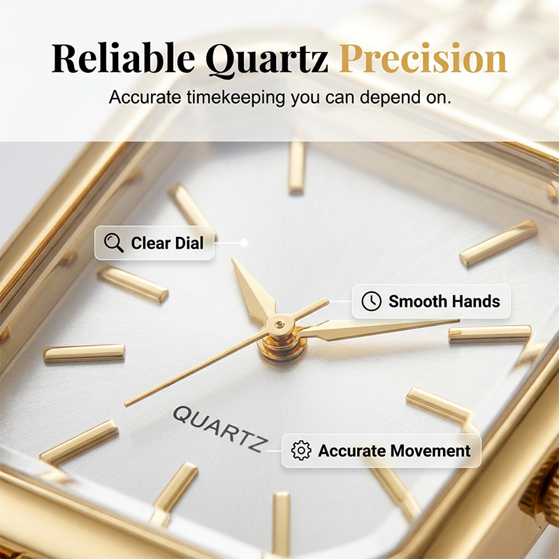 Elegant Square Quartz Watch for Women