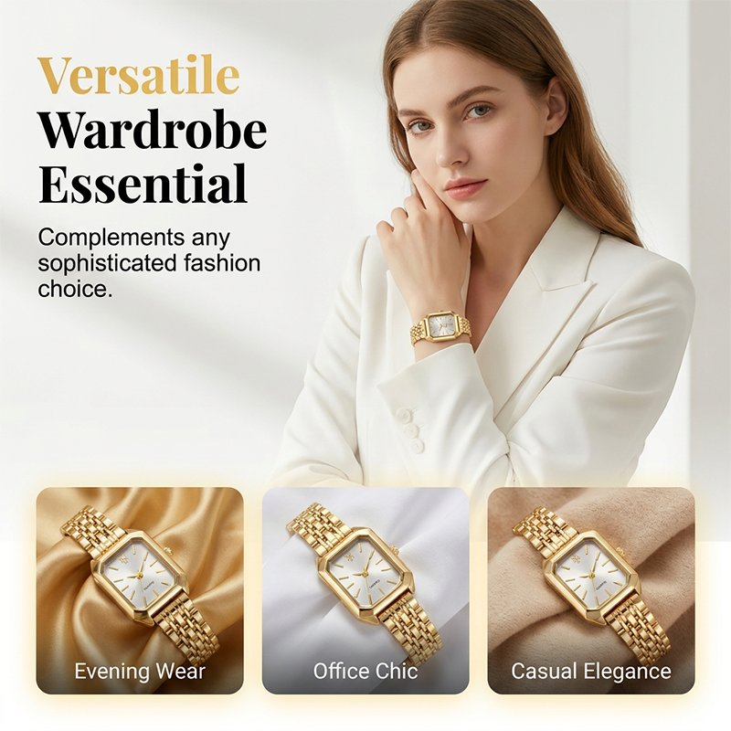 Elegant Square Quartz Watch for Women