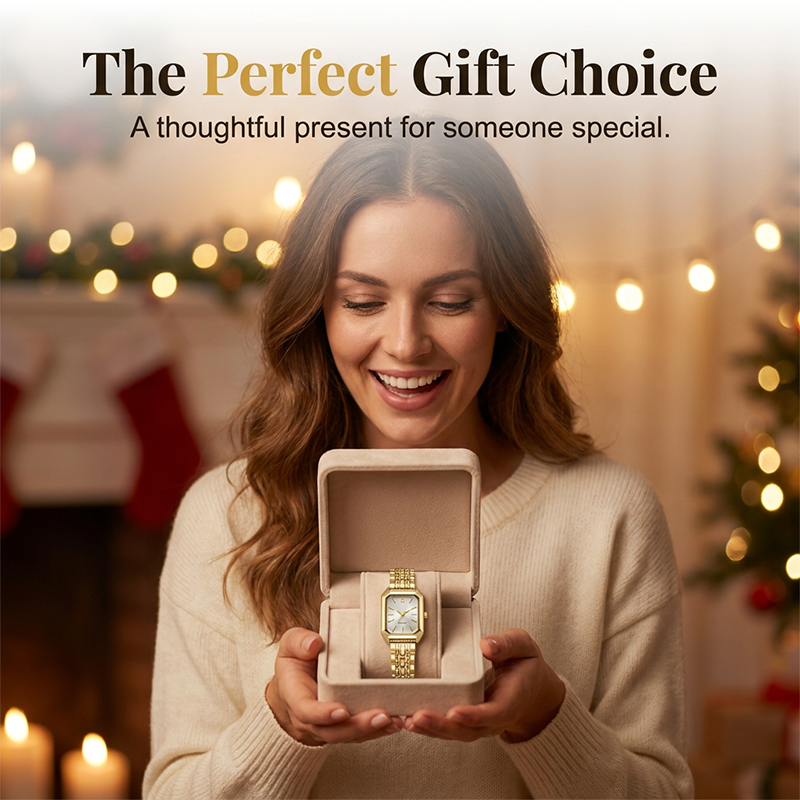 Elegant Square Quartz Watch for Women