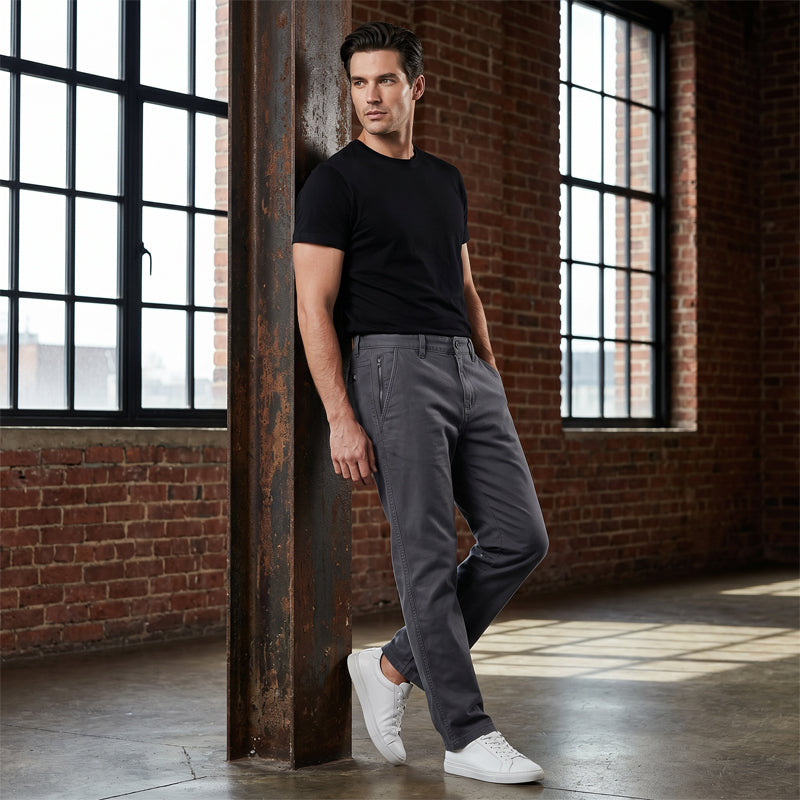 Men's Versatile Straight-Leg Casual Trousers