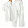 Men's Ribbed Texture Shirt & Pants Set