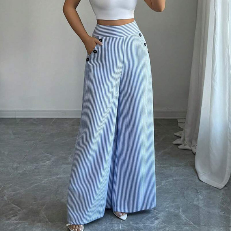 Pantalones de pierna ancha y cintura alta
