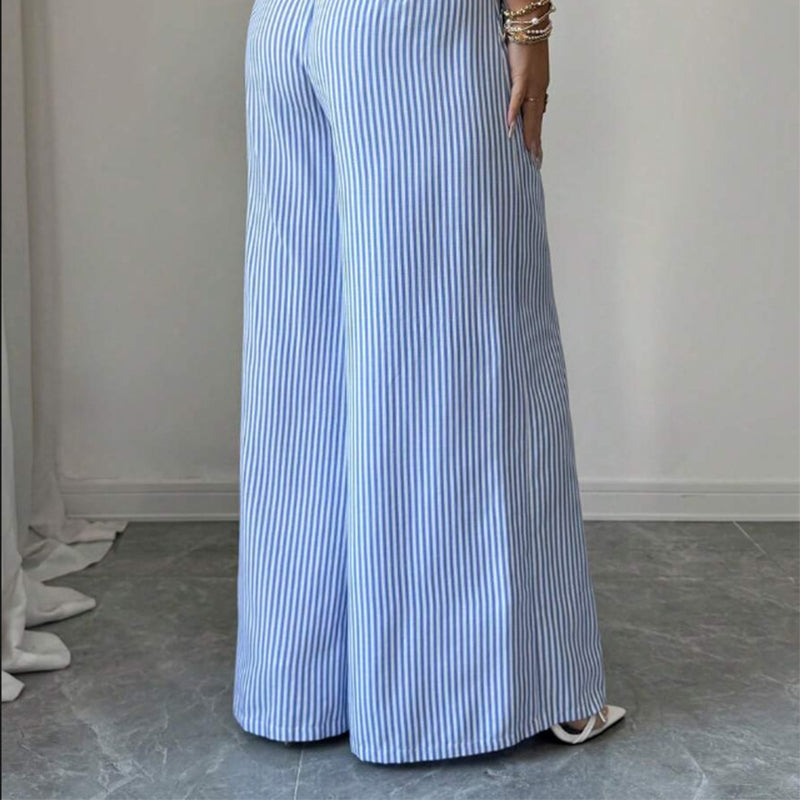 Pantalones de pierna ancha y cintura alta