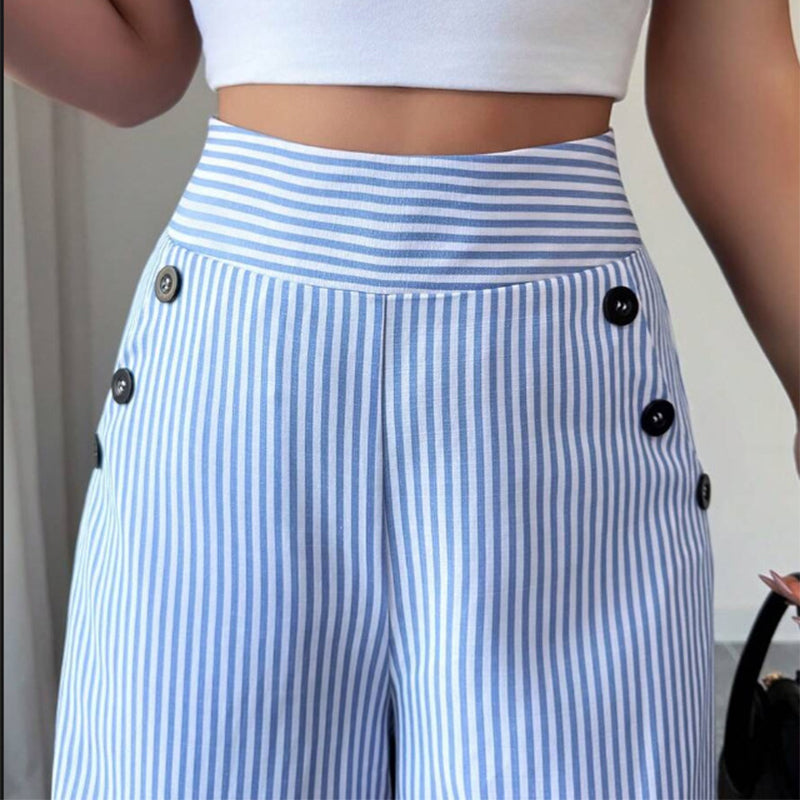 Pantalones de pierna ancha y cintura alta