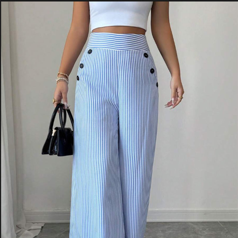 Pantalones de pierna ancha y cintura alta