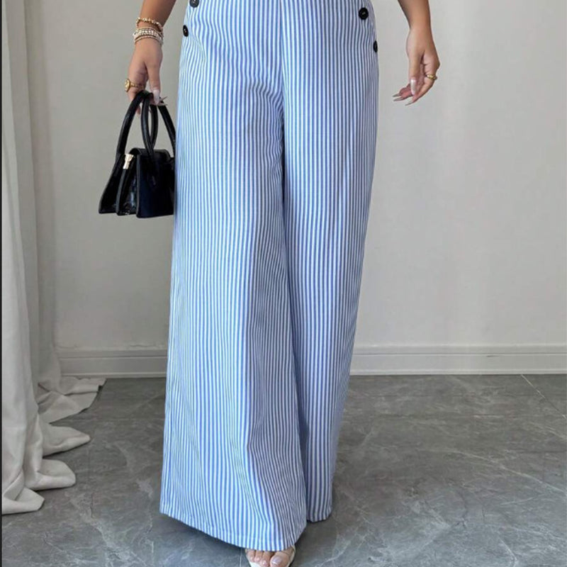 Pantalones de pierna ancha y cintura alta