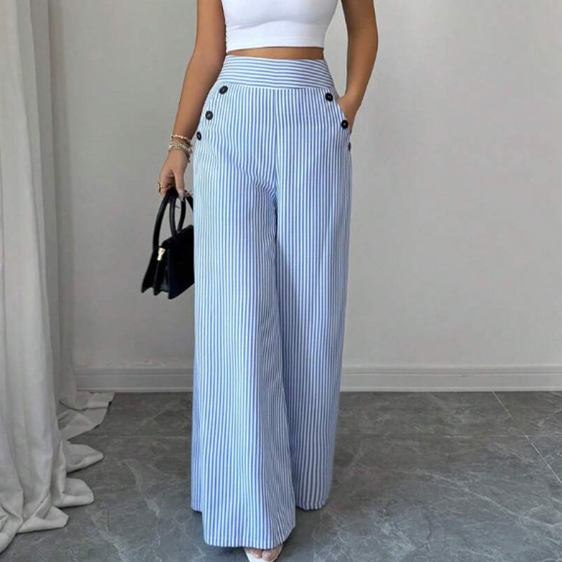 Pantalones de pierna ancha y cintura alta