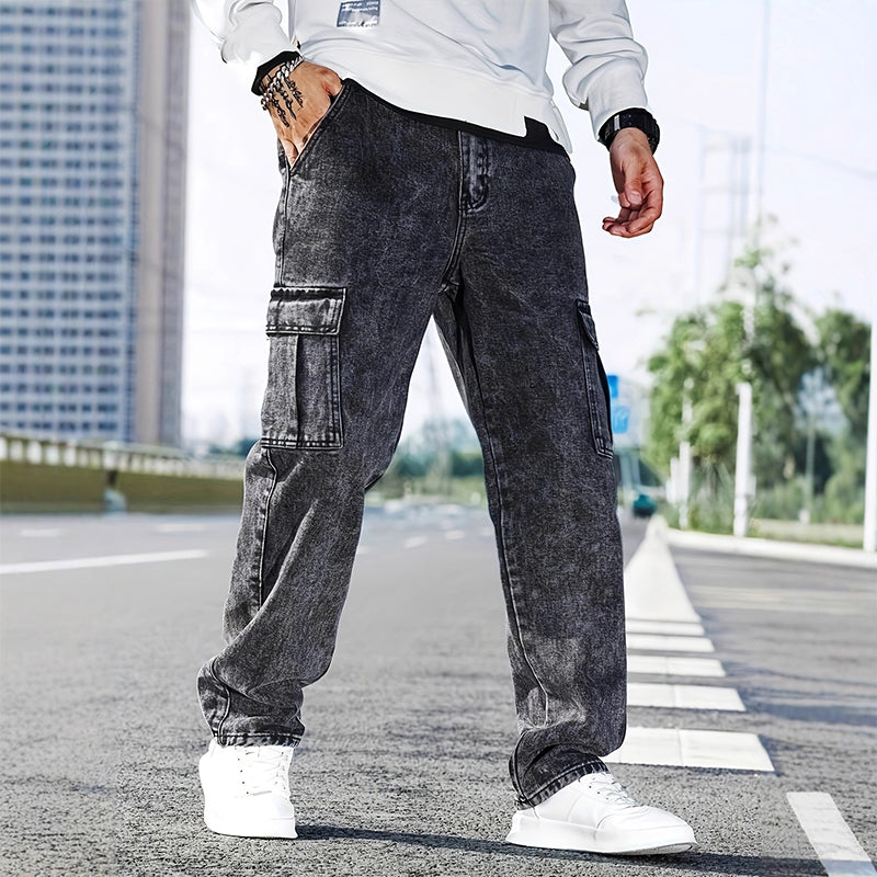 Men's Casual Baggy Cargo Workwear Jeans