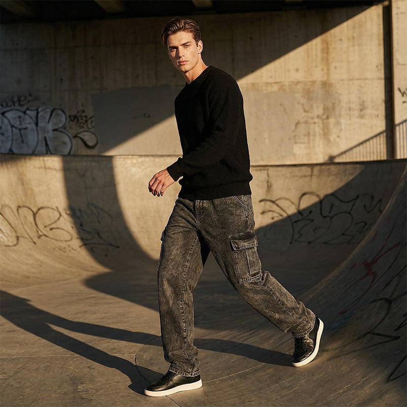 Men's Casual Baggy Cargo Workwear Jeans