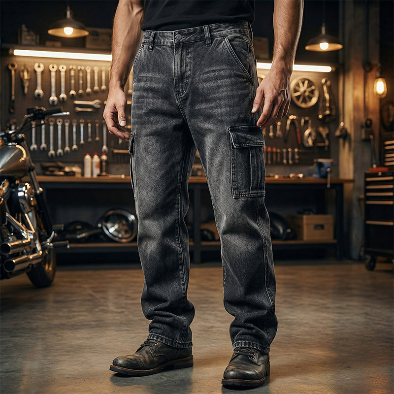 Men's Casual Baggy Cargo Workwear Jeans
