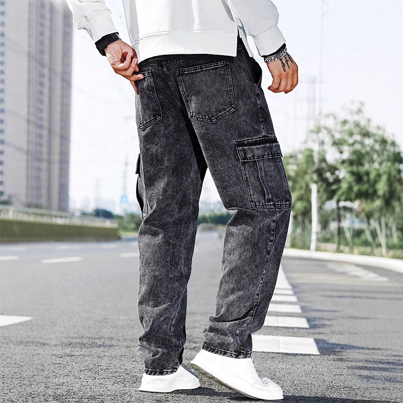 Men's Casual Baggy Cargo Workwear Jeans