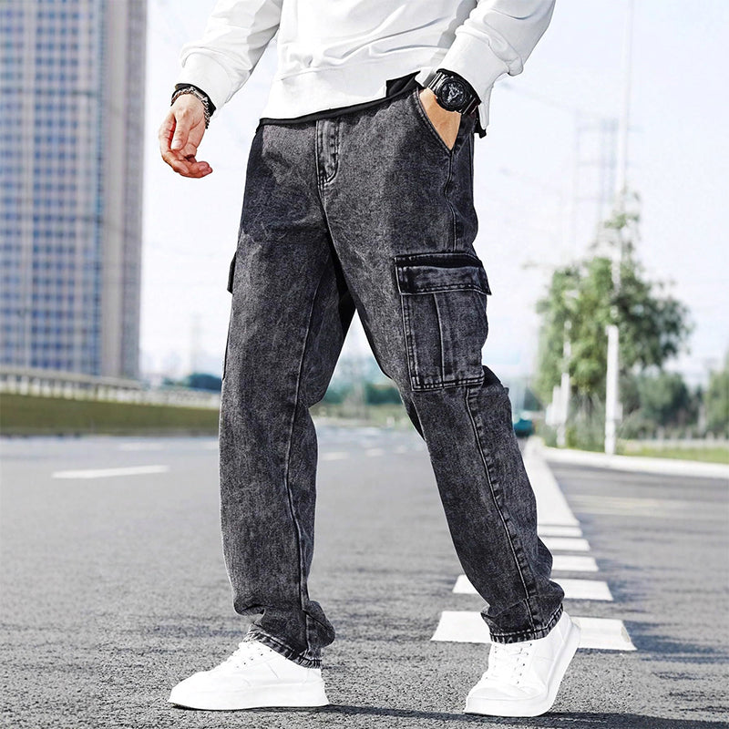 Men's Casual Baggy Cargo Workwear Jeans