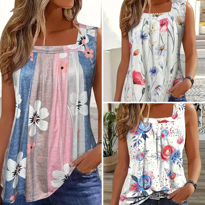 Women's Casual Sleeveless Printed Top