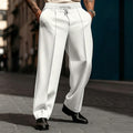 Men's Modern Wide-Leg Suit Pants